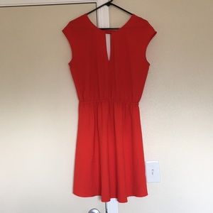 Charles Henry red v back dress